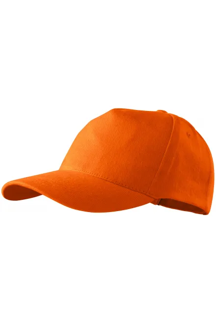 5-delna bombažna kapa, oranžna