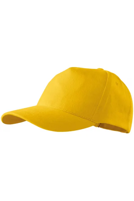 5-delna bombažna kapa, rumena