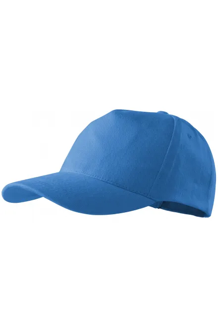 5-delna bombažna kapa, svetlo modra