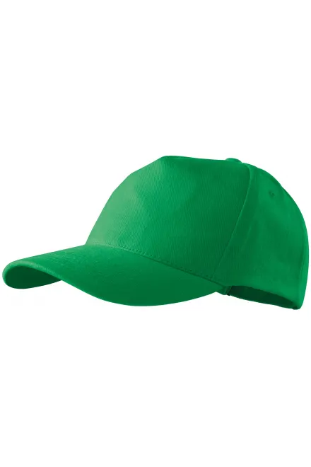 5-delna bombažna kapa, travnato zelena