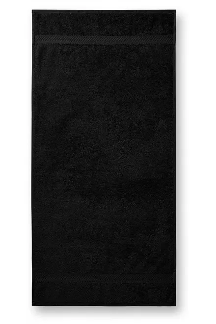 Bombažna težka brisača, 50x100cm, črna