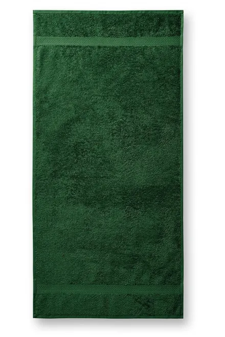 Bombažna težka brisača, 50x100cm, steklenica zelena