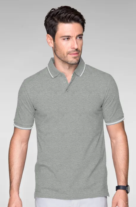 Moška kontra majica polo, temno siv marmor Moška kontra majica polo, temno siv marmor