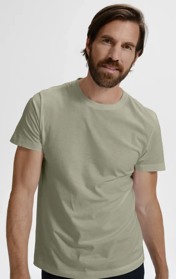 Moška preprosta majica, svetel kaki Moška preprosta majica, svetel kaki