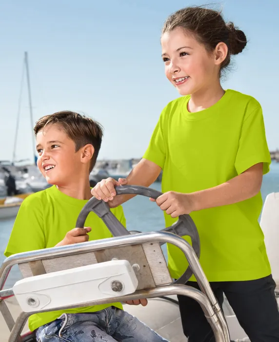 Otroška lahka majica, apno zelena