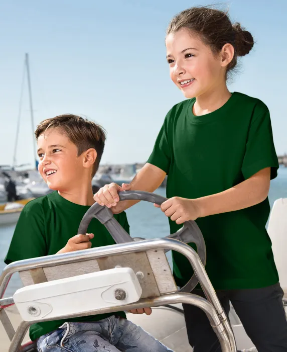 Otroška lahka majica, steklenica zelena