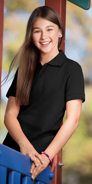 Polo majica za otroke, črna