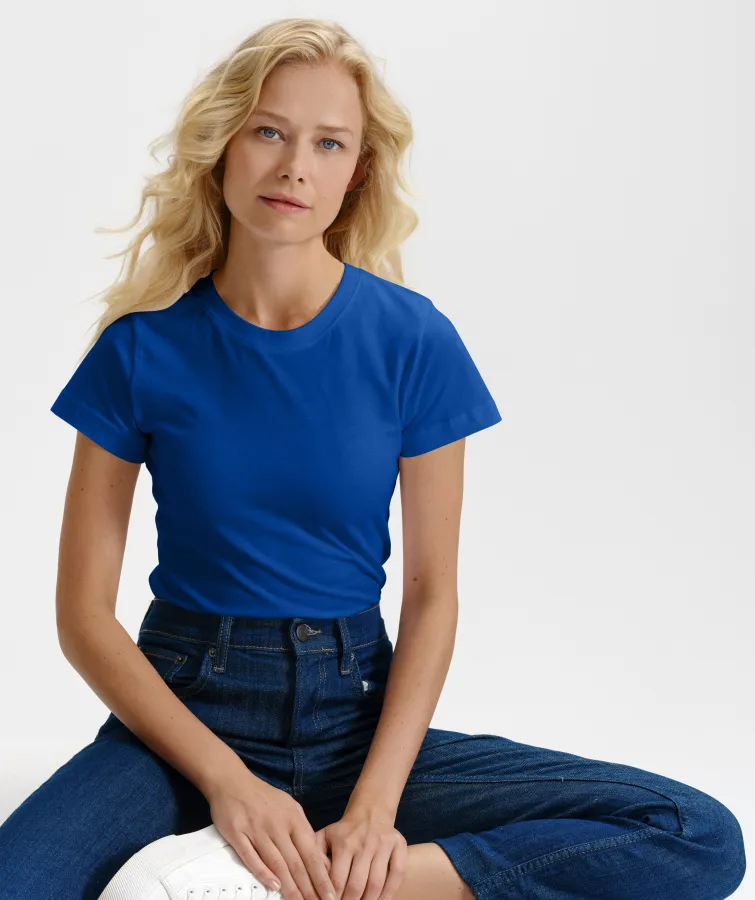 Ženska preprosta majica, kraljevsko modra Ženska preprosta majica, kraljevsko modra