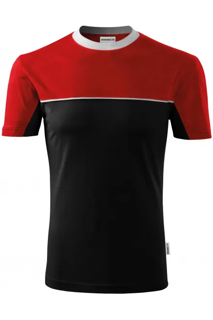 Dvobarvna majica iz bombaža - črna, L