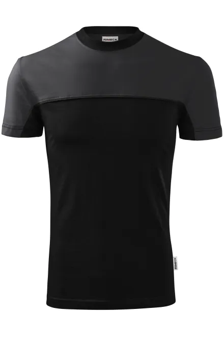 Dvobarvna majica iz bombaža - ebony siva, L