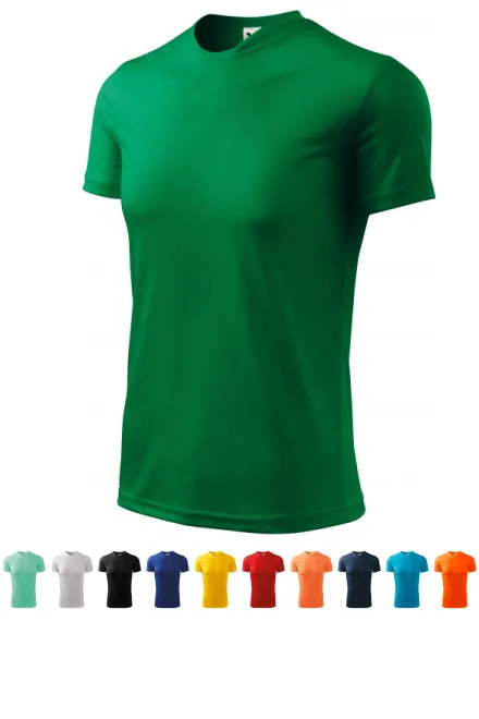 Majica z asimetričnim izrezom, travnato zelena