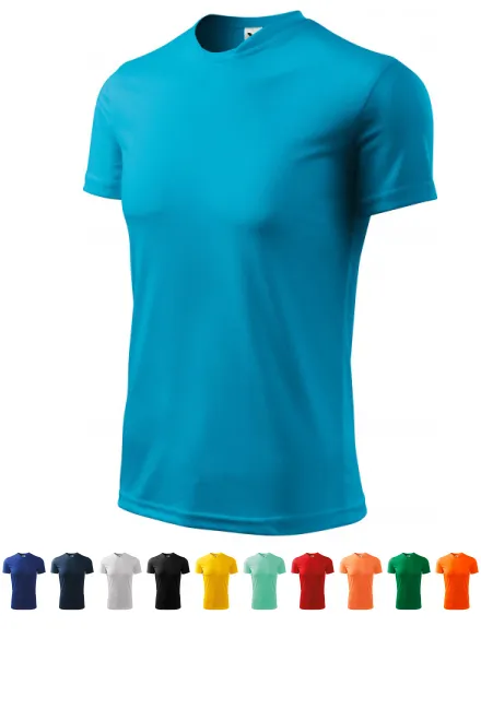 Majica z asimetričnim izrezom, turkizno