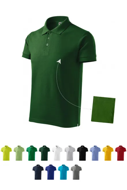 Moška elegantna polo majica, steklenica zelena
