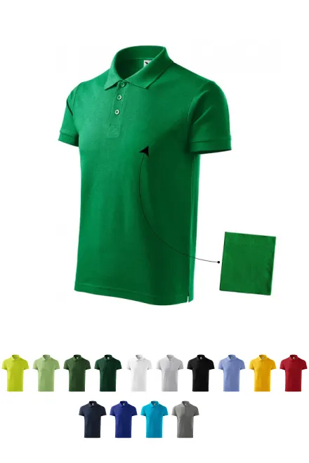 Moška elegantna polo majica, travnato zelena