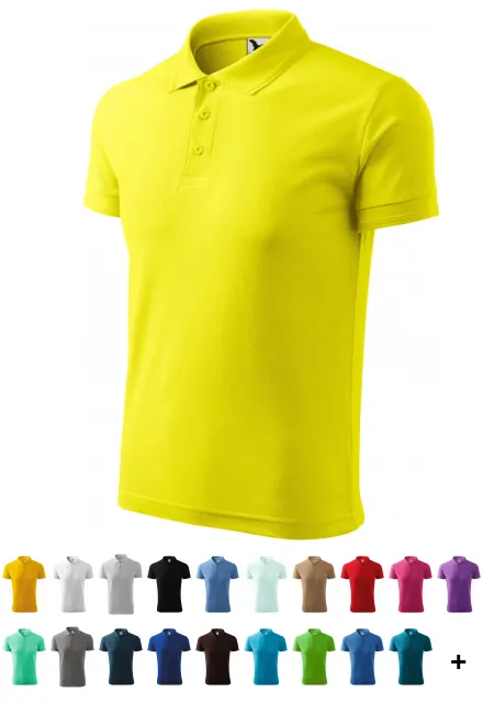 Moška ohlapna polo majica, limonino rumena