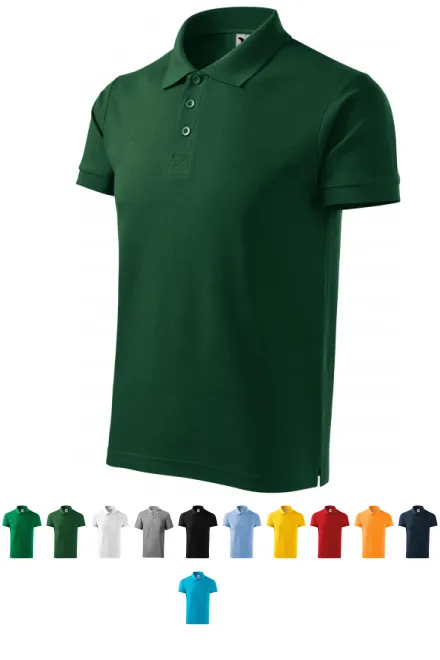 Moška polo majica v težki kategoriji, steklenica zelena