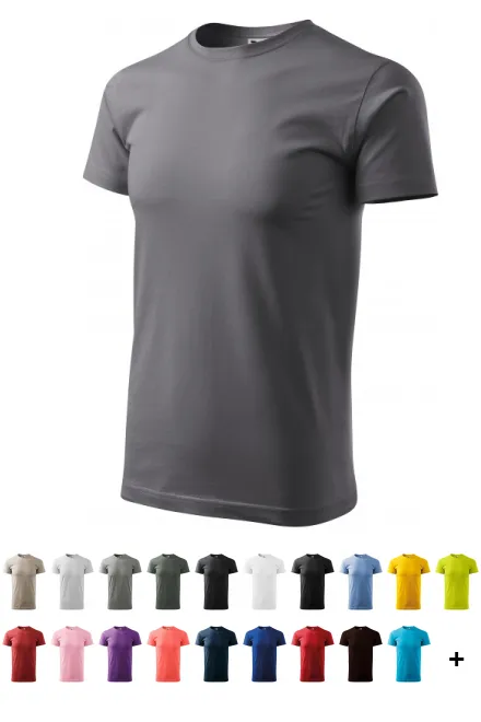 Moška preprosta majica, jekleno siva