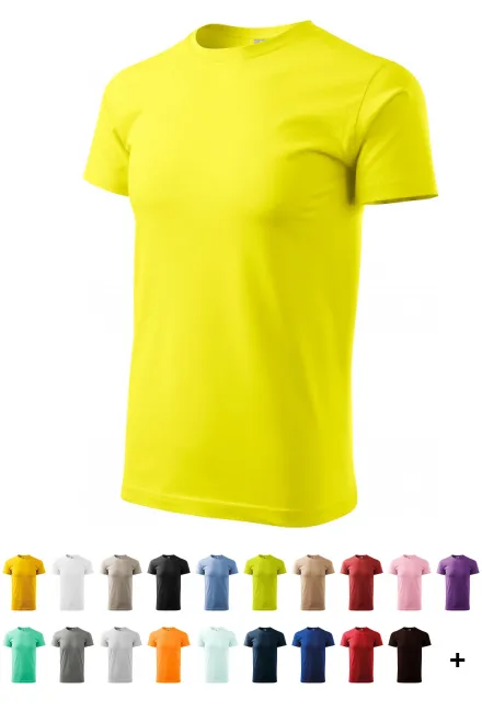 Moška preprosta majica, limonino rumena