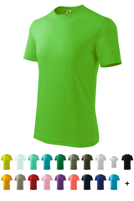 Otroška preprosta majica, jabolčno zelena