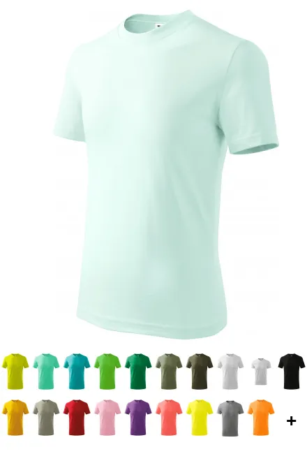 Otroška preprosta majica, ledeno zelena