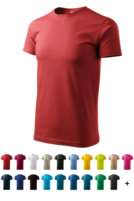 Uniseks majica z večjo težo, bordo