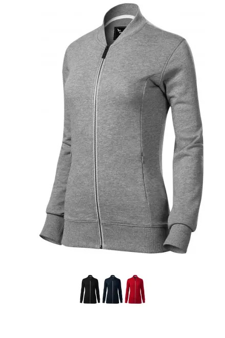 Ženska jopica s skritimi žepi, temno siv marmor