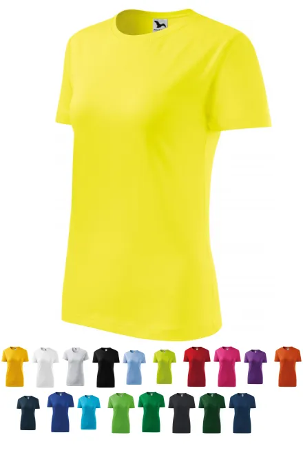 Ženska klasična majica, limonino rumena