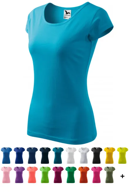 Ženska majica z zelo kratkimi rokavi, turkizno