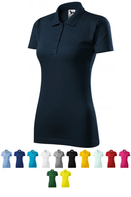 Ženska polo majica slim fit, temno modra