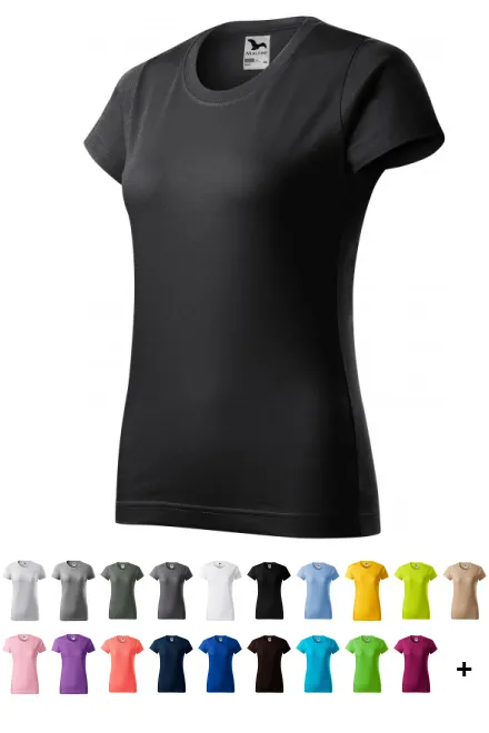 Ženska preprosta majica, ebony siva