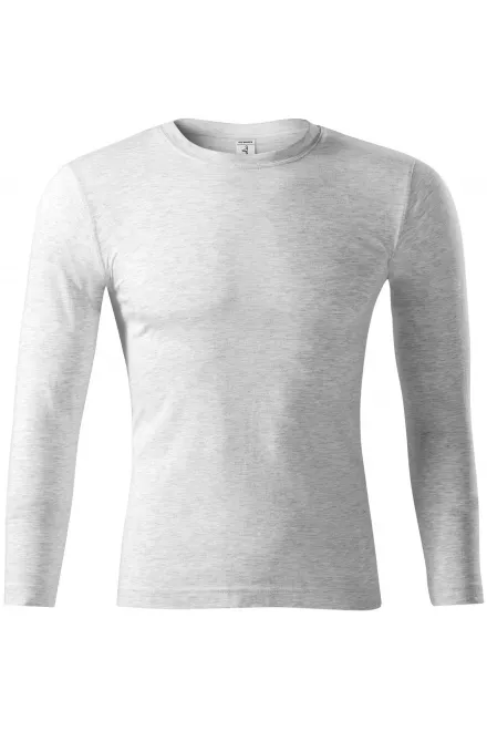 Lahka majica z dolgimi rokavi - svetlo siv marmor, L