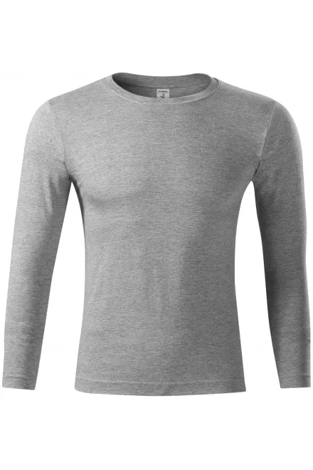 Lahka majica z dolgimi rokavi - temno siv marmor, L