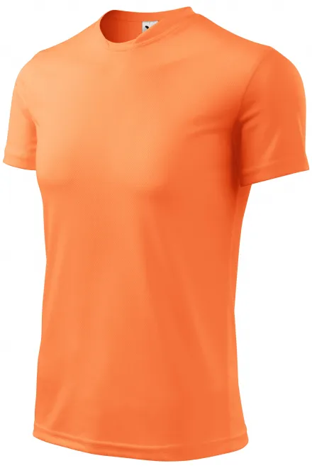 Majica z asimetričnim izrezom, neonska mandarina