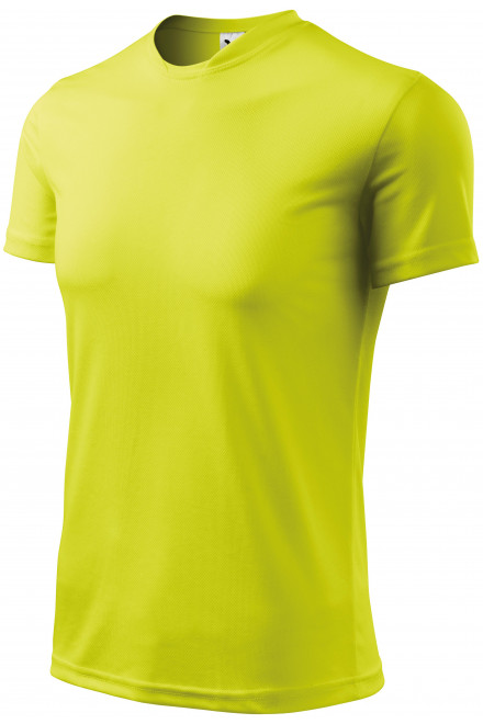 Majica z asimetričnim izrezom, neonsko rumena
