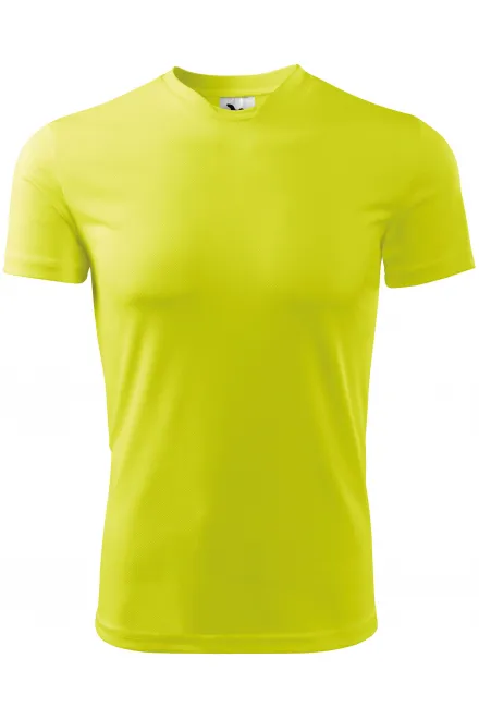 Majica z asimetričnim izrezom - neonsko rumena, XL