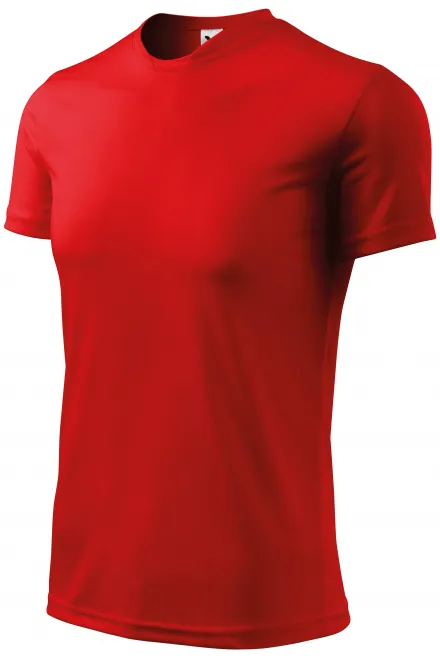 Majica z asimetričnim izrezom, rdeča