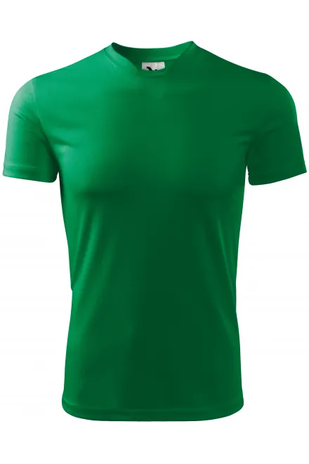 Majica z asimetričnim izrezom - travnato zelena, XL