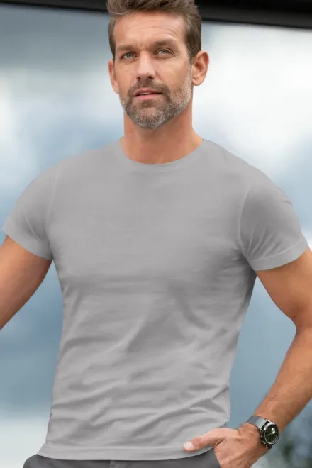 Ekskluzivna moška majica, srebrno siva