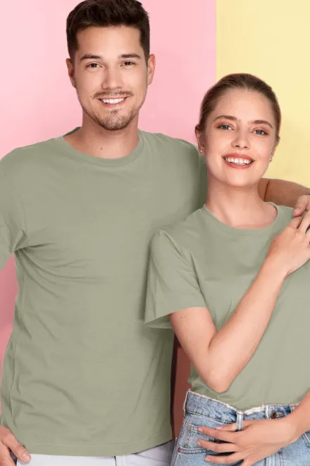 Lahka majica s kratkimi rokavi, svetel kaki