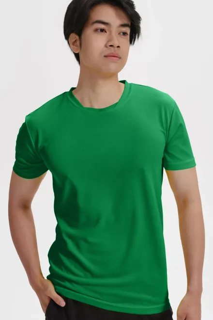 Majica z asimetričnim izrezom, travnato zelena