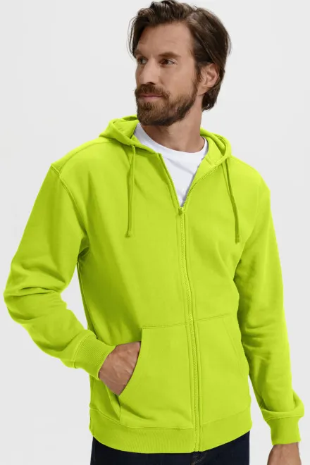 Moška jopica s kapuco, apno zelena