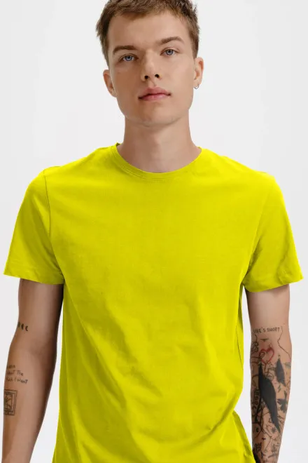 Moška majica iz organskega bombaža, limonino rumena