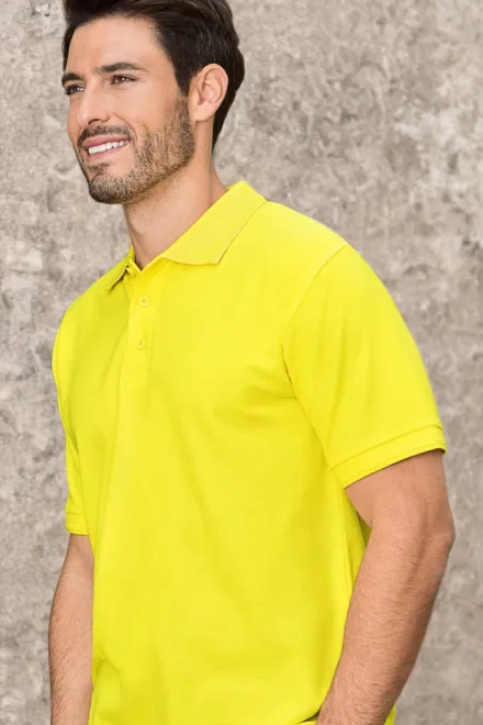 Moška ohlapna polo majica, limonino rumena