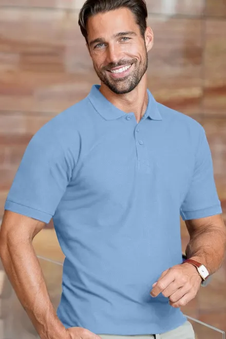 Moška polo majica v težki kategoriji, modro nebo