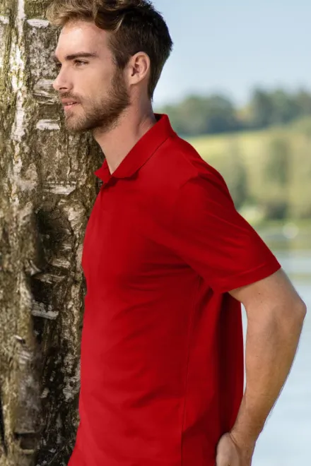 Moška preprosta polo majica, rdeča