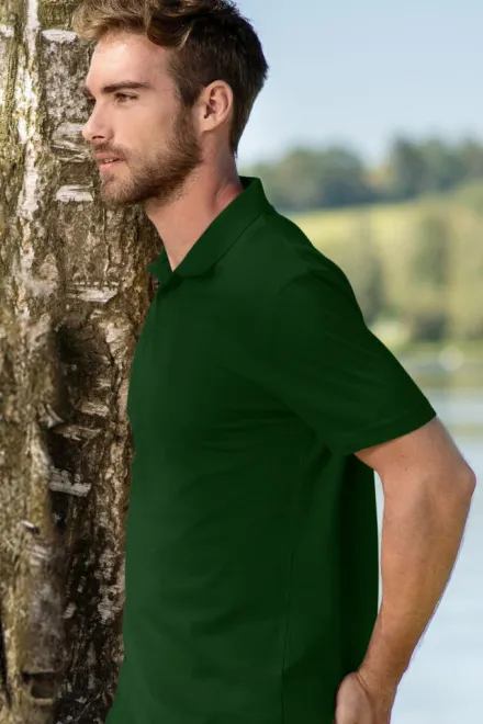Moška preprosta polo majica, steklenica zelena