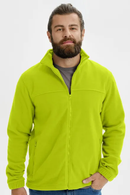 Moški flis jopič, apno zelena