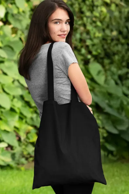 Nakupovalna torba iz bombaža, črna