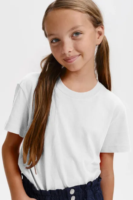 Otroška lahka majica, bela