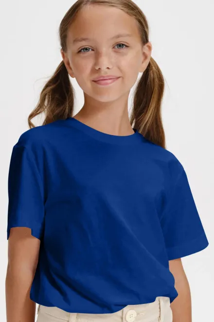 Otroška preprosta majica, kraljevsko modra Otroška preprosta majica, kraljevsko modra
